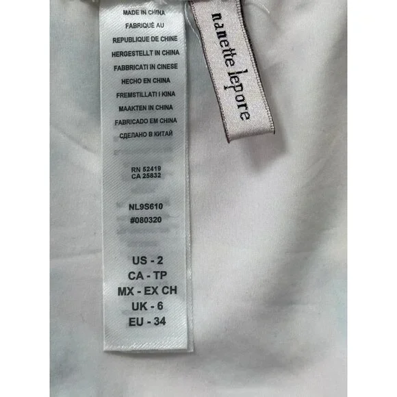 Nanette Lepore Tutti Fruitti Goddess Printed Plunge One-Piece Swimsuit Sz. 2 - Picture 8 of 8